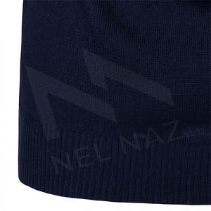 Suéter de manga larga con cuello redondo grueso de algodón tejido a mano poliéster de talla grande transpirable para hombre recién llegado - Product Image 5