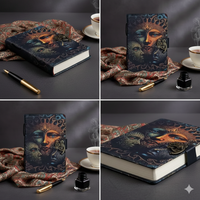 Keltisches Gesicht Leder Journal Vintage Look Journal Notizbuch Tagebuch Skizzen bücher Traveller's Notebook mit Vintage Deckle Edge Papier
