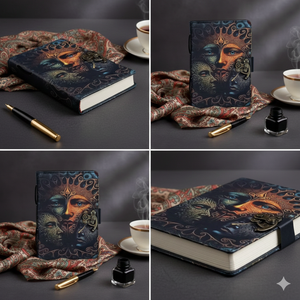 Diario de cuero de cara celta Diario de aspecto vintage cuaderno diario cuadernos de bocetos cuaderno de viajero con papel de borde de cubierta vintage - Product Image 6