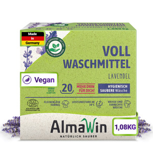 AlmaWin RTS 1 Prêt à expédier Lessive en poudre Lavande 1,08 kg - 20 Lavages Booster de puissance de lavage végétalien - Product Image 1