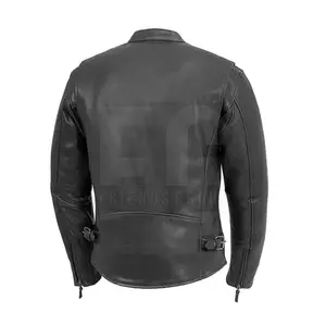 Custom Design Leather Jacket Solid Color Men Leather Jacket Streetwear Men Leather Jacket