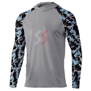 Venta caliente de poliéster personalizado de secado rápido de los hombres que absorbe la humedad ropa de pesca protección UV camisa de pesca precio barato OEM personalizado - Product Image 4