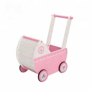 American Girl Furniture Pretend <strong>Doll</strong> Play Game White Pushchair Toy <strong>Wooden</strong> <strong>Doll</strong> <strong>Pram</strong> for Kids - Product Image 6