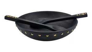 <b>Large</b> Silver Kitchenware Decorative <b>Salad</b> <b>Bowl</b> Shape Metal <b>Salad</b> <b>Bowl</b> Server Set Eco-Friendly American Style Polished Dinnerware - Product Image 3