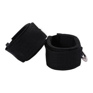 Correas de tobillo acolchadas de neopreno y nailon negro y rosa ajustables Protección de máquina de cable de fitness para gimnasio con neopreno para entrenamientos de gimnasio - Product Image 2