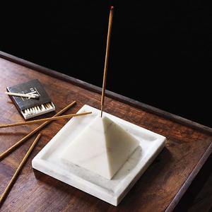 Black stone curved <b>incense</b> <b>holder</b> handcrafted minimalist agarbatti stand modern <b>incense</b> burner single <b>stick</b> tray <b>for</b> meditation - Product Image 3