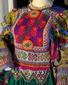 Robe kuchi vintage ethnique tribal, robe de soirée traditionnelle afghane/pakistanaise Kuchi Kochi 3076 - Product Image 6