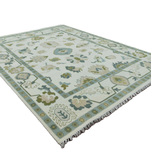 Hecho a mano 3x3 persa Oushak algodón corredor Alfombra conjunto de alta calidad anudado a mano Floral antideslizante sala de estar hogar piso alfombra - Product Image 1