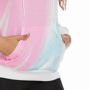 Sweat à capuche pour femmes, streetwear décontracté, épaules tombantes, respirant, écologique, sweat à capuche tricoté, logo personnalisé, impression de pull - Product Image 5