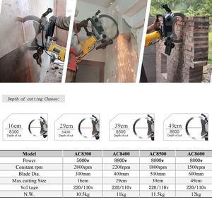 Scie à anneau pour béton Scie à anneau de haute qualité 5000W <span class=keywords><strong>Machine</strong></span> de découpe de mur en béton Équipement de découpe de béton portable - Product Image 2