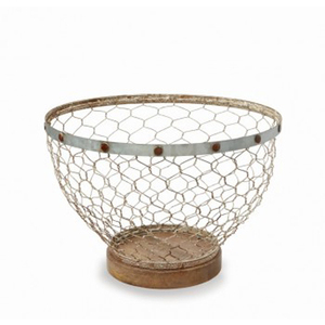 Metal Decorative Round <b>Flower</b> <b>Basket</b>, Wrought Iron Fruit <b>Basket</b>, Countertop <b>Basket</b>, Farmhouse <b>Basket</b>, Multi-Purpose <b>Basket</b> - Product Image 5