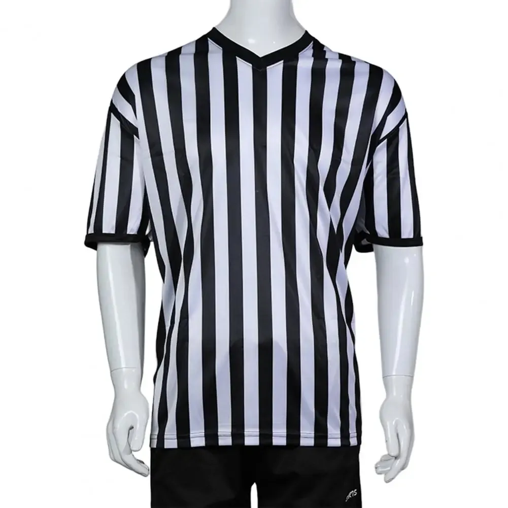 Bayan erkek basketbol hakem gömlek yuvarlak boyun futbol futbol spor Umpire gömlek Jersey spor giyim