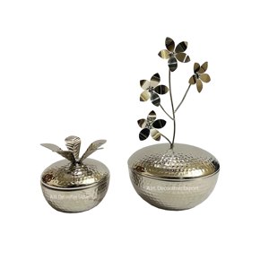 Tarro de vela metálico Premium con tapa con nuevo diseño y aspecto brillante ideal para hacer que su hogar sea lujoso con luces $ olor a olor - Product Image 2