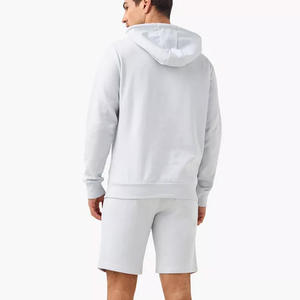 <b>Mens</b> Sweat Hoodie And <b>Shorts</b> Set With Custom Logo Printing Comfortable Two Piece Outfit For Daily Wear Workout And Training - Product Image 4