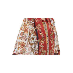 INC International Concepts Camicetta Casual da Donna in Chiffon Rosso Taglia Piccola con Stampa Floreale e Motivo Sciarpa - Product Image 2