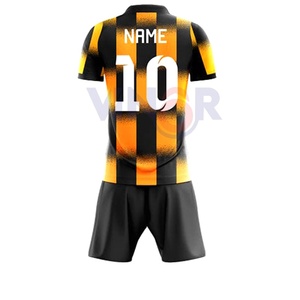 Ropa de fútbol unisex, poliéster de primera calidad, tamaños personalizados, Color sólido, nuevo estilo, Impresión de nombre para adultos, uniforme de fútbol - Product Image 5