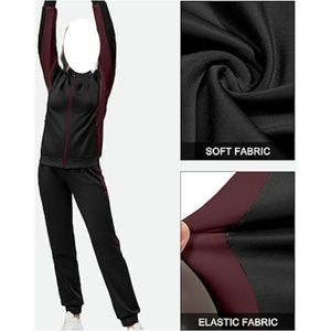 Survêtements personnalisés pour femmes, coupe régulière, grande taille, ensemble deux pièces, imprimé, streetwear décontracté, couleur unie, polyester/coton - Product Image 5