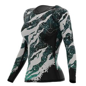 เสื้อรัดรูประบายความร้อนของผู้หญิงเสื้อคอกลมแขนยาวสำหรับเล่นโยคะ - Product Image 1