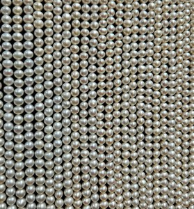Cadena de Perlas de Arroz Blancas Naturales, Calidad Superior India, Sin Tratar, Artesanía Fina, Estilo Boutique - Product Image 3