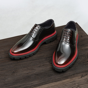 Chaussures Oxford en cuir de vachette pleine fleur avec talon amorti et design antidérapant, chaussures habillées pour hommes, chaussures en cuir - Product Image 1