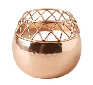 Portavelas de Metal de Diseño Moderno para Decoración de Mesa en Bodas y Hogar, Frasco para Velas con Acabado Dorado - Product Image 5