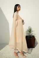 Shalwar Kameez long élégant et moderne pour femmes |   Robe de soirée tendance, design ethnique moderne, haute qualité, 2 pièces, anti-humidité