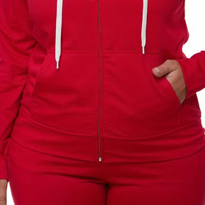 Chándal Deportivo Ligero Informal de Invierno para Mujer al por Mayor, Manga Larga, Poliéster y Algodón, Secado Rápido, Transpirable, Cuello Alto, Suministro OEM - Product Image 5