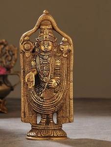 Exquisito Ídolo de Flauta de Latón del Señor Krishna con Figura de Vaca Hecha a Mano para Decoración del Hogar, Templo u Oficina - Product Image 3