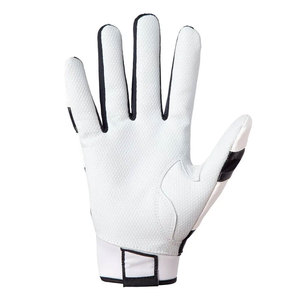 Full Finger <b>Baseball</b> <b>Gloves</b> White Red Black Leather Non Slip Hook And Loop Closure Right Handed Adult All Seasons - Product Image 4