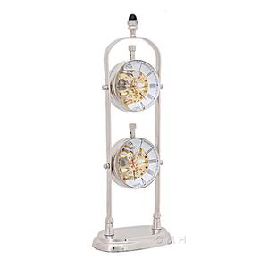 Aluminium See Thru Double <b>Clock</b> Decorative Mechanical Display Coastal Design Lightweight Tabletop Installation <b>Old</b> Modern - Product Image 2