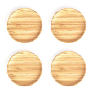 Ensemble de 4 assiettes à dîner 8 ''en céramique en faïence personnalisable pour la maison et la cuisine pour les restaurants et les hôtels - Product Image 1