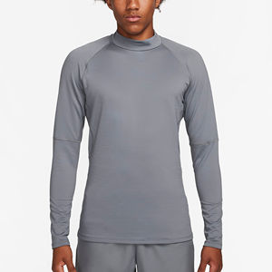 Camiseta de manga larga de algodón 100% de alta calidad, cuello personalizado, transpirable y de moda, camisas en blanco lisas, camisetas para hombres - Product Image 1