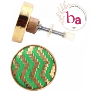 Handmade Vintage Woven Green Brass Drawer <b>Door</b> Knobs Versatile Metal Pull Handle <b>for</b> Kitchen Bedroom Hotel Villa Furniture - Product Image 1