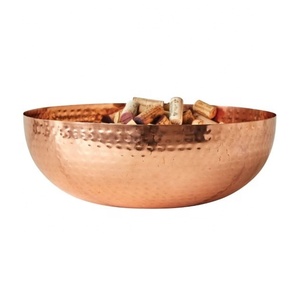 Tazón de Cobre Puro 100% Hecho a Mano por DIVRIS, Diseño Vintage Estilo Americano, Plato de Servir de Metal Duradero, Tazones Decorativos - Product Image 1