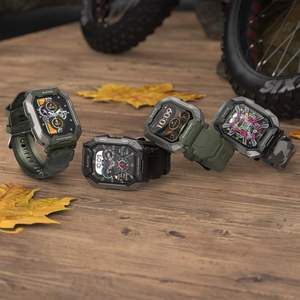 Montre <span class=keywords><strong>connect</strong></span>ée robuste C20 <span class=keywords><strong>Plus</strong></span> avec écran HD de 1,81 pouce, tracker d'activité sportive pour hommes, météo locale et <span class=keywords><strong>batterie</strong></span> longue durée - Product Image 3