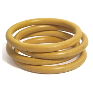 กำไลไม้ทรงกลมทำมือสำหรับผู้หญิงบางและน่ารักแพ็ค4ชิ้นสำหรับการทำโปรเจกต์งานฝีมือแบบ DIY - Product Image 6