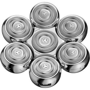 Afeitadora Eléctrica Plateada para Hombre, Cuchilla Única, Doble Cabezal Lavable, Afeitadora Facial Rotatoria, Resistente al Agua IPX7, Alimentación USB, Pieza de Repuesto - Product Image 6