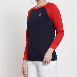 Tous les sweatshirts à col ras du cou pour femmes Raglan brodé Terry 300g Poids du tissu Impression numérique Hiver Casual Manches complètes - Product Image 3