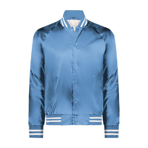 Chaqueta de satén para hombre de gran calidad, chaqueta de bombardero de cuero para béisbol universitario Letterman Varsity, chaqueta de satén para hombre de estilo informal - Product Image 1