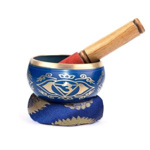 Bol chantant tibétain fait à la main sept chakras guérison Relaxation soulagement du Stress bol chantant spirituel vient coussins en soie - Product Image 2