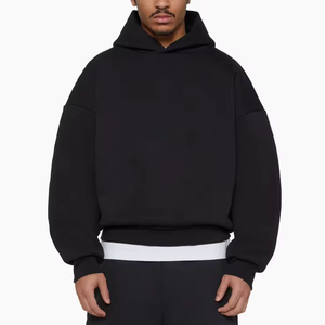 Sweats à capuche pour hommes en coton épais 100% avec impression numérique personnalisée et broderie en relief, vente en gros de basiques 2026 pour l'hiver - Product Image 6