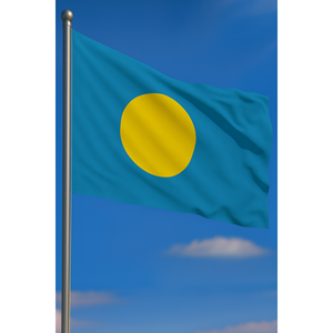 Drapeau extérieur Palau avec logo personnalisé, impression numérique, mât en aluminium, matériau polyester et plastique - Product Image 3