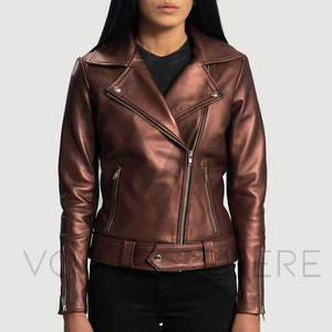 Chaquetas de cuero de moda para mujer con cuello levantado, chaqueta de cuero cómoda transpirable para mujer - Product Image 5