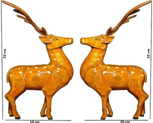 การตกแต่งคริสมาสต์สีทองตกแต่งด้วยไม้รูปกวางเรนเดียร์สีทองดีไซน์สัตว์ทันสมัยสำหรับเทศกาล - Product Image 5