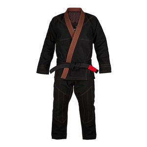 Arts martiaux porter BJJ uniforme avec manches longues couleur unie nouveauté sur mesure solide noir hommes BJJ GI uniformes - Product Image 1