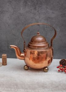 Cafetera de cobre de diseño artístico con acabado de pulido de espejo, ideal para decoración clásica y uso funcional - Product Image 5