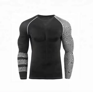Prix d'usine Rashguard de bain d'impression de course personnalisé Rash Guard manches courtes hommes de qualité supérieure - Product Image 1