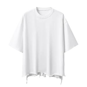 เสื้อยืดคอตตอนโอเวอร์ไซส์ 320gsm ทรงโอเว่นชอว์เดอร์ สไตล์สตรีทแวร์ ล้างสีแบบแอซิดวอช คอหนา พิมพ์ลาย DTG สำหรับผู้ชายและผู้หญิง ลดราคาพิเศษ - Product Image 1