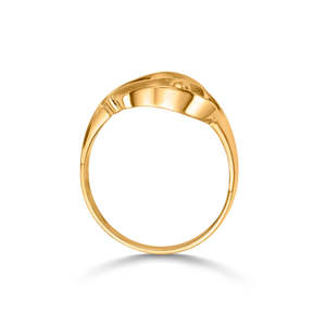 18K <b>Gold</b> Plated Stainless Steel Vintage Orchid Swirl <b>Cocktail</b> <b>Ring</b> - Product Image 5