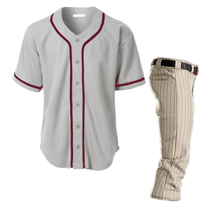 Jersey y pantalones de béisbol Diseño personalizado Cuello en V Ropa de equipo Conjunto de uniforme Nuevo estilo Uniforme de béisbol cómodo - Product Image 4